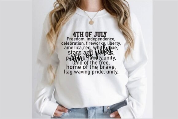 4th of July Words Svg, Independence Day