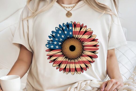 America Flag Sunflower Shirt PNG Review