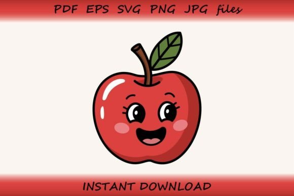 Cute Kawaii Apple Clipart Review